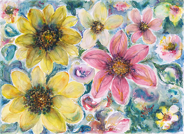 Blooming Dahlias